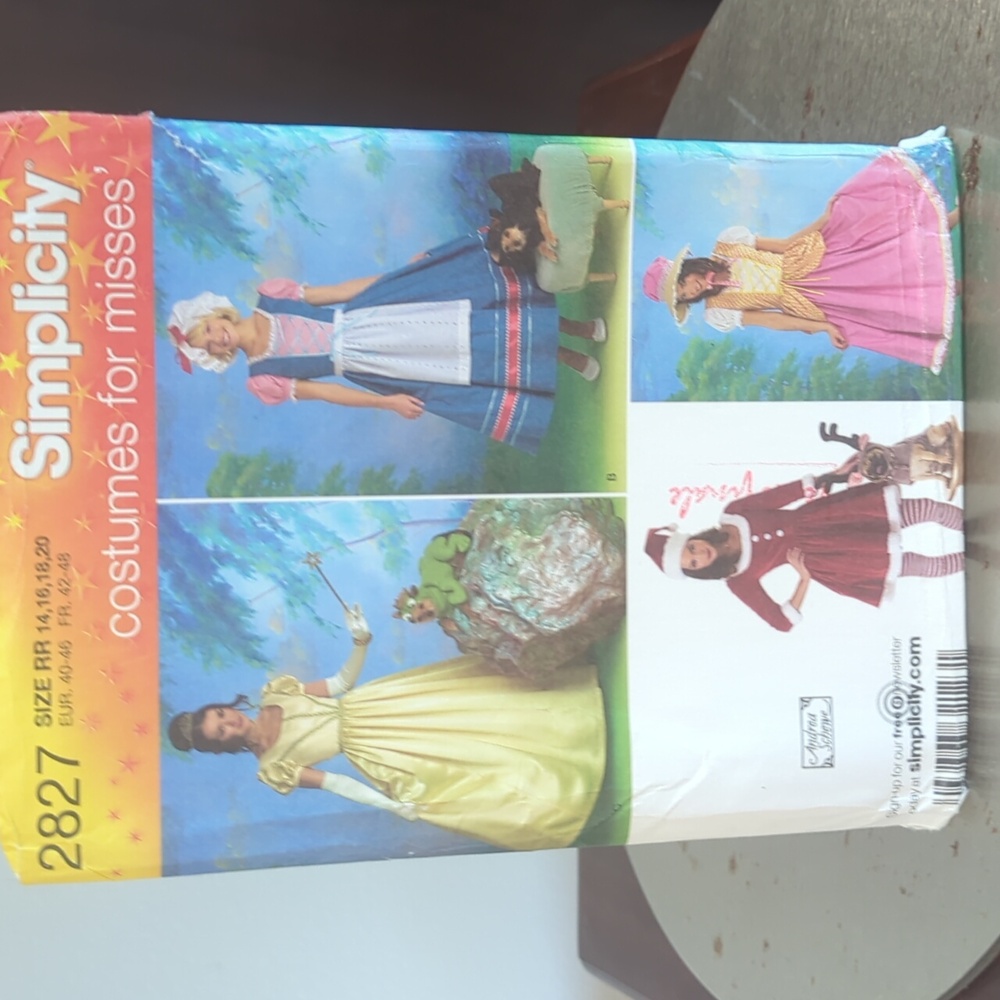 Simplicity Misses Costume Patterns - Yellow, Blue, Red